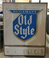 Old Style Light Up Sign With Hangers
