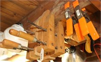 4 wooden clamps, 2 spring clamps
