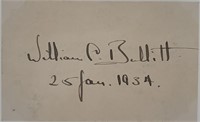 William C. Bullitt original signature