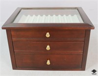 Wood Jewelry Box w/3 Drawers