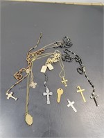 Vintage Lot of Religious Jewelry Rosaries etc