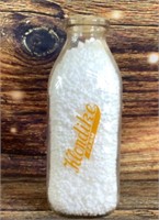 Vintage 1qt  Klondike Farms Milk Jar
