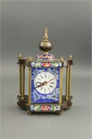 Germany Cloisonne Clock Germany 1883 Mk Worked