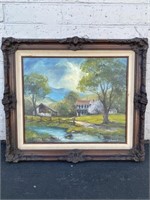 Mid-Century Oil Painting Signed Grace Harvey