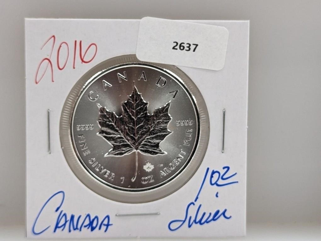 2016 1oz .999 Silver Canada Maple Leaf