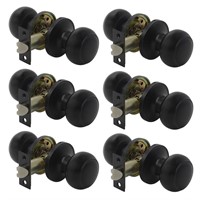 Probrico Passage Door Knob Metal in Black, Size