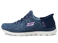 Skechers Women's Summits Sneaker, Navy Purple, 7