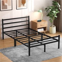 ULN-Mr IRONSTONE Full Bed Frame with Headboard and