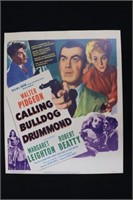 1951 “Calling Bulldog Drummond” movie window card/