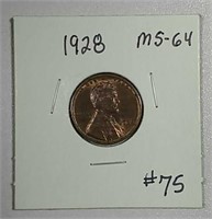 1928  Lincoln Cent   MS-64