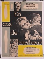 En Cas de Malheur (1958) Linen Backed Half-Sheet