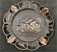 Pressed Copper Australia Tourist Plate