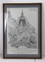 National Cathedral Drawing Print