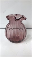 Amethyst Handblown Art Glass Vase U16A