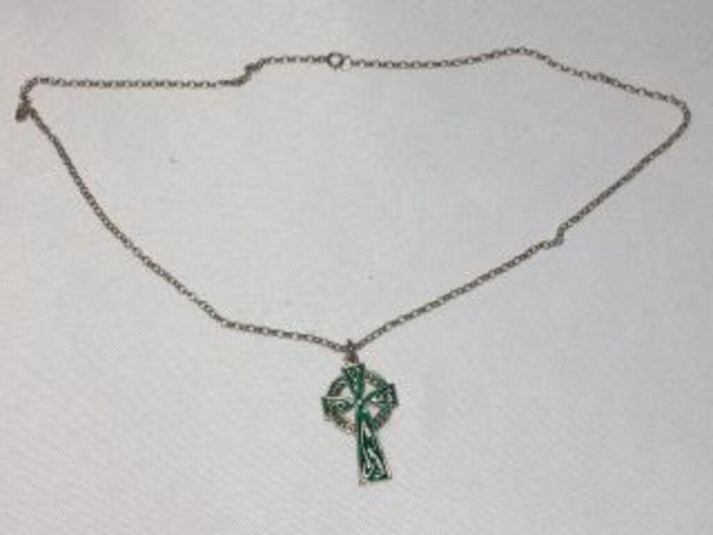 Sterling Celtic Cross Necklace Made in Ireland