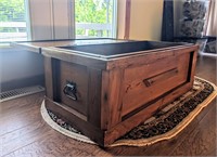 Nice Antique Primitive Wood Trunk