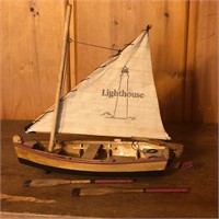 Lighthouse Wooden Boat Model