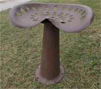 Tractor Seat on Cast Iron Base