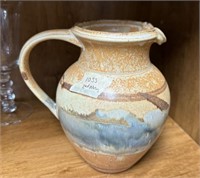 Signed Hand Painted Pottery Pitcher