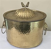 Brass Decorative Bucket with Lid