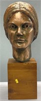 Female Bust & Stand Mid-Century Modern MCM
