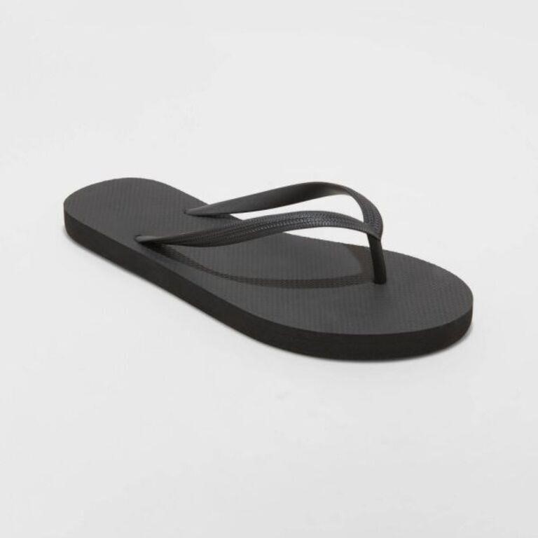 Shade & Shore Women's 6 Brynn Flip Flop, Black 6