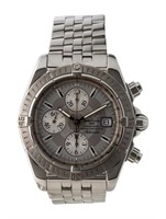 Breitling Chronomat Silver Dial Chrono Watch 44mm