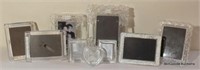 9 Pc Lot - Crystal / Glass Picture Frames
