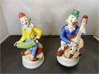 2 Ceramic Musical Clowns