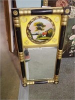 REVERSE PAINTED COLONIAL MIRROR  12X26