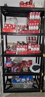 Shelving unit and contents - xmas light sets