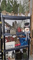 Shelving unit with contents - Christmas trees,