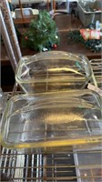 Three glass refrigerator dishes only two with