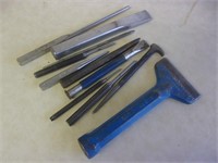 Assorted Steel Punches, Chisels & More Longest 6"