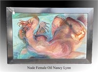 LYNN,Nancy (1920-2008)   Nude female on Oil