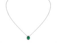 2.5ct Natural Emerald Pendant, 18k gold