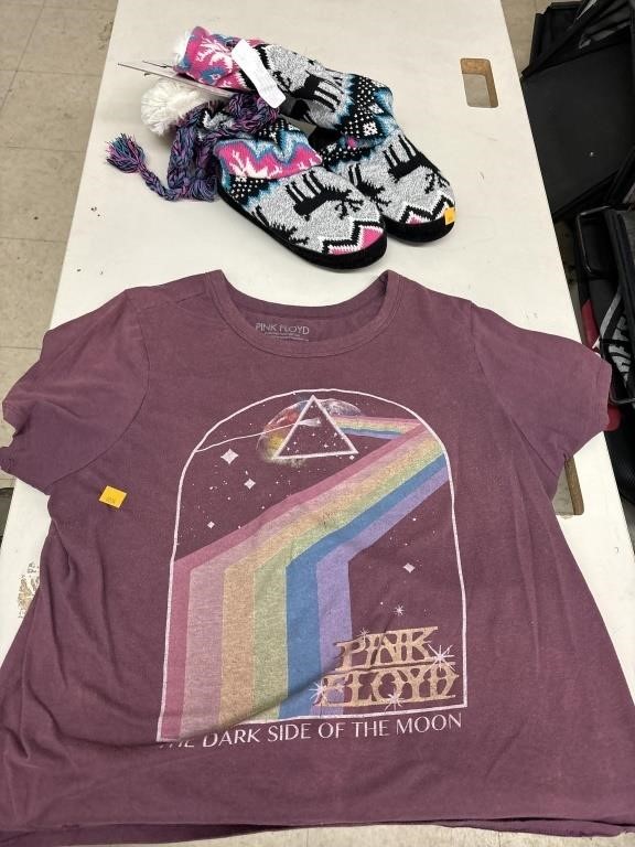 Pink Floyd Shirt & Slippers Lot