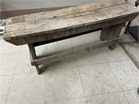 Wooden Bench 42 x 12.5 17.5 inches