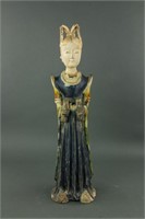 Tang Period Chinese Sancai Pottery Lady Figure