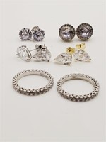 (KC) HSN CZ Sterling Silver Rings (sizes 6) and