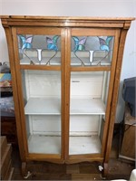 Antique Sculpted Display Cabinet (missing Glass)