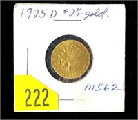 1925-D $2.50 Gold Indian Quarter Eagle, BU