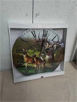 New 13" Deer wall clock