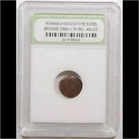 Roman Widow's Mite Sized Bronze Coin 50 BC- 400 AD