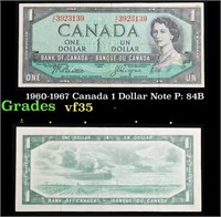 1960-1967 Canada 1 Dollar Note P: 84B Grades vf++