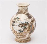 Japanese Satsuma Earthenware Vase
