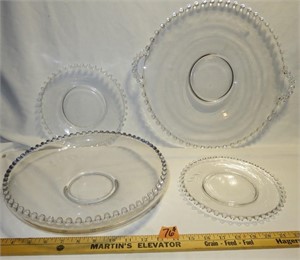 Candlewick: Large Fruit Bowl, Two Handle Platter,