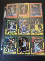 YELLOW AND GREEN BASKETBALL CARD LOT LAZER