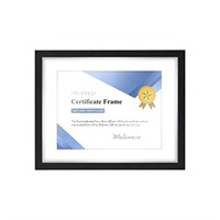 Melannco 15x12 Inch Black Matted Wood Certificate