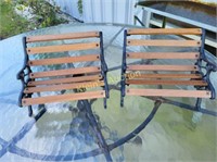 cast iron & wood toy park benches lot of 2